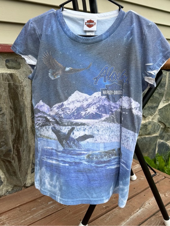 Harley-Davidson Tops - Harley-Davidson Alaska Wildlife Graphic Tee Large